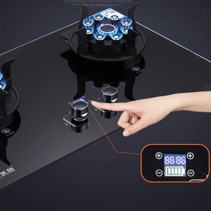 Household Gas Burner Stove for Kitchen Cooktop Upgrade Timing Flip Kitchen Gas Cooker Energy-Saving Embedded Fierce Fire Stove