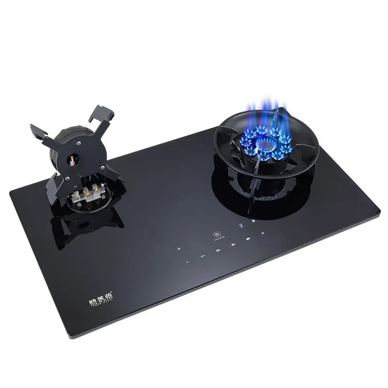 Household Gas Burner Stove for Kitchen Cooktop Upgrade Timing Flip Kitchen Gas Cooker Energy-Saving Embedded Fierce Fire Stove