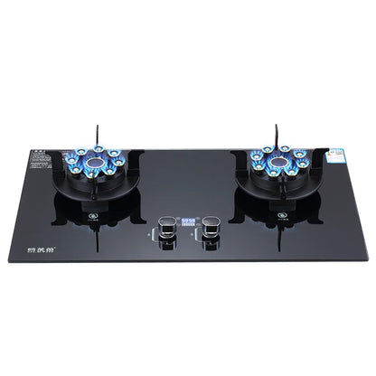 Household Gas Burner Stove for Kitchen Cooktop Upgrade Timing Flip Kitchen Gas Cooker Energy-Saving Embedded Fierce Fire Stove